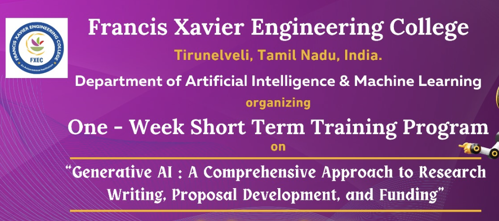 One week STTP On Generative Al: A Comprehensive Approach to Research Writing, Proposal Development, and Funding 2025